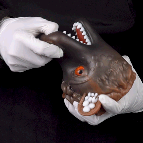 Cartoon Wolf Head Male Masturbator Sleeve with Textured Inner Channel