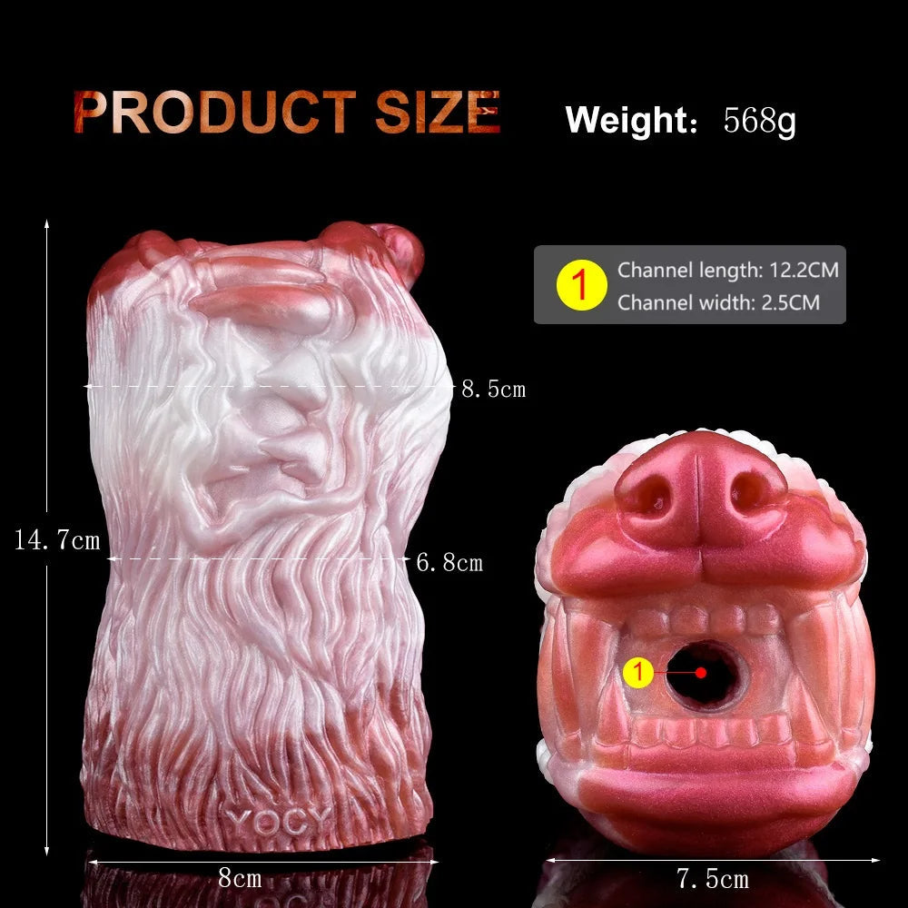 Wolf Beast Pocket Pussy — Premium Silicone Oral Masturbator | Domlust Fetish