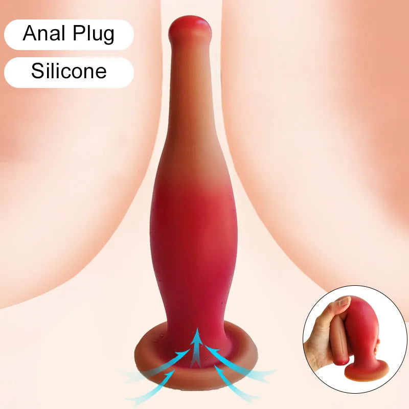 Silicone Anal Dildo Butt Plug - Fantasy Bowling Realistic Dildos Strapon Sex Toy