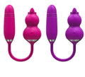 Double End Thrusting Anal Dildo Clit Stimulator - Realistic Gourd Silicone Female Sex Toys Gift