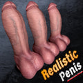 Realistic Veined Silicone Dildo with Suction Base – Humanized Texture Design