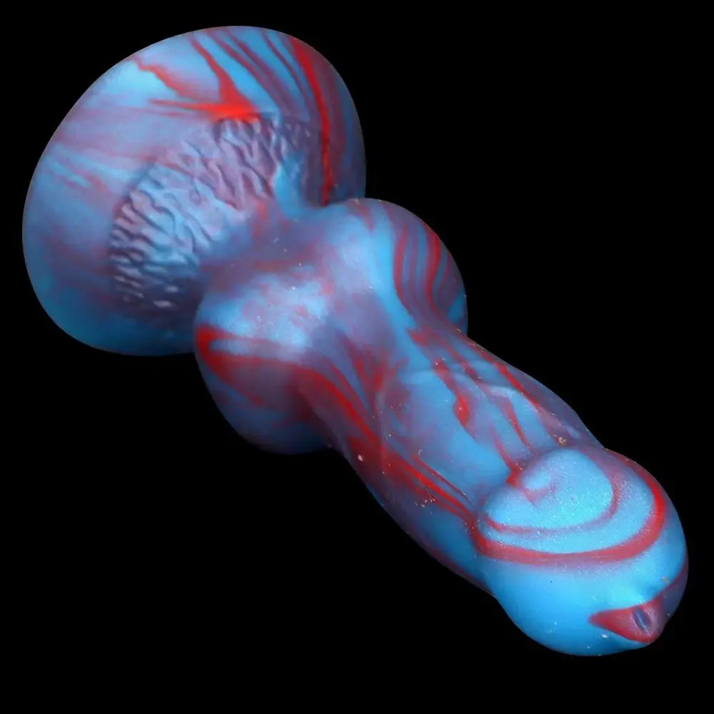 Small Dog Dildo Gifts - Colorful Silicone Knotted Animaldildo Little Butt Plug Prostate Toy