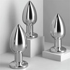 Remote Control Metal Anal Dildo - Stainless Steel Vibrating Butt Plug Anal Toys