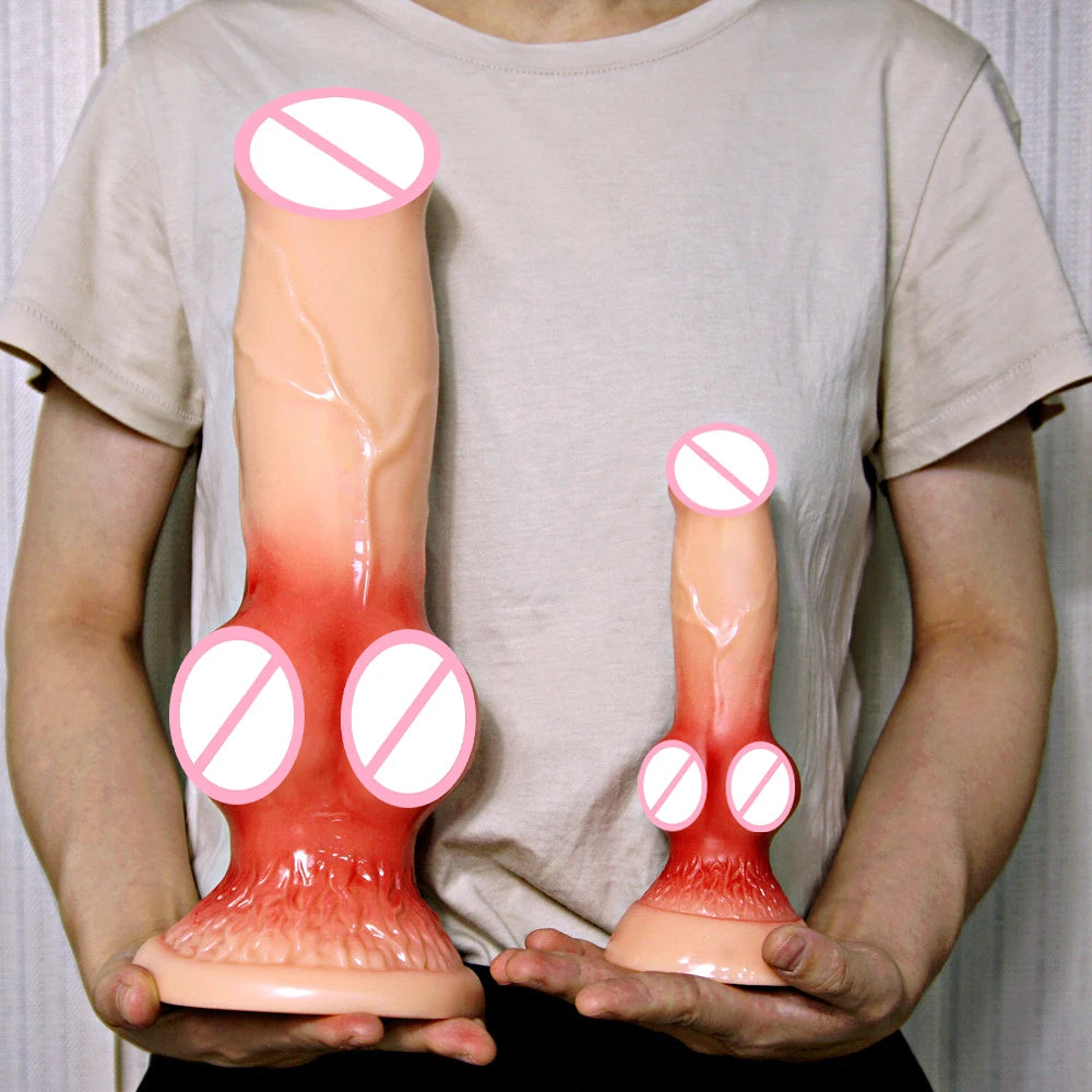 Huge Wolf Dildo Anal Butt Plug - Big Suction Cup Animaldildo Lifelike Sex Toys for Women Masturbation