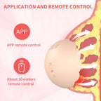 App Control Breast Massager - Silicone Expansion Cup Vibrating Nipple Pads Women Vibrator
