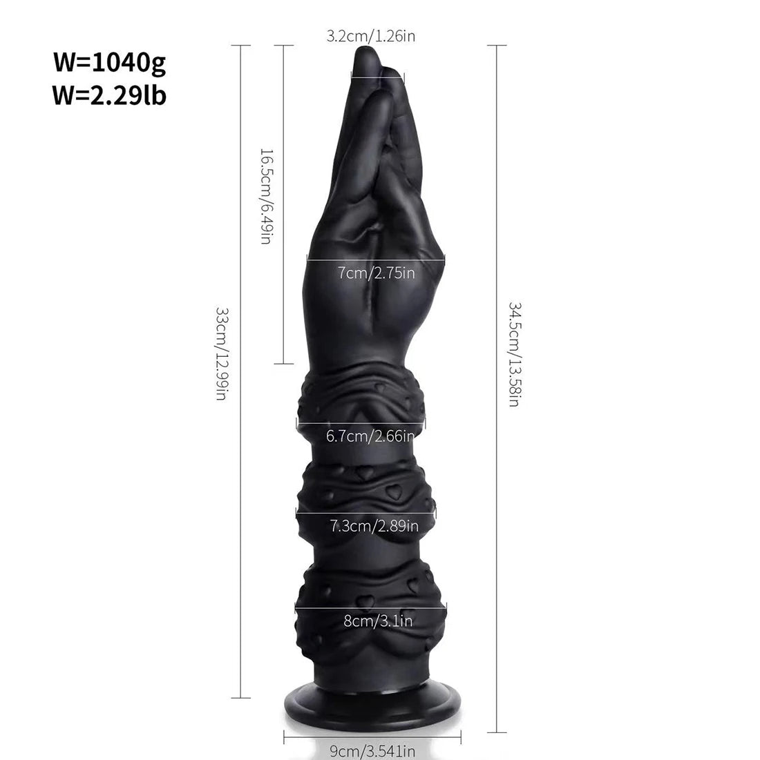 Long Giant Dildo Anal Plug - Hand Arm Silicone Anal Dilator Butt Plug G Spot Prostate Milking