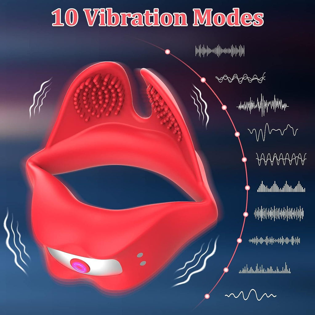 Vibrating Cock Ring Oral Sex Toys - Remote Control Penis Stimulator Mens Vibrator Couple Play