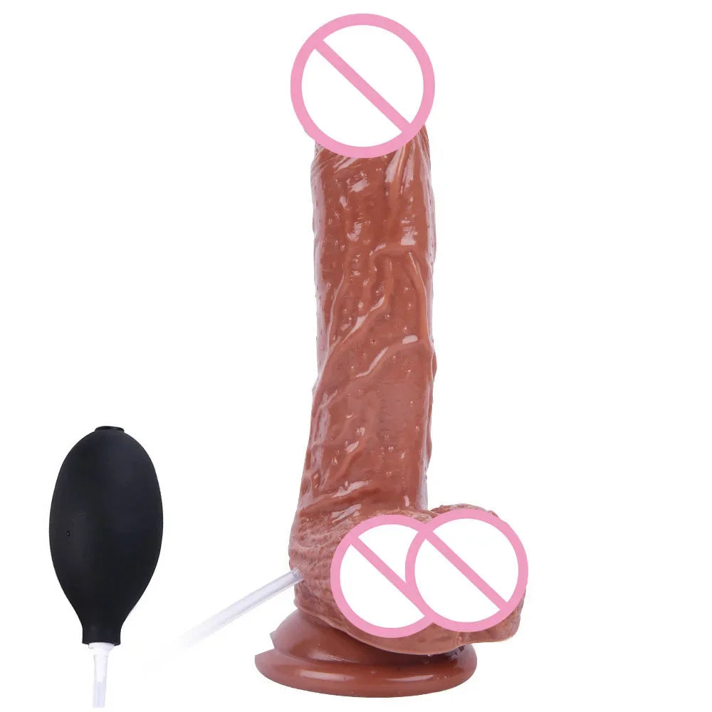 Penis Squirting Dildo Butt Plug - Realistic Dildos Strapon Ejaculating Female Sex Toys