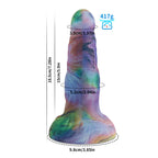 Luminous Colorful Anal Dildo Dilator Sex Toy for Women - Silicone Butt Plug Big Suction Cup Prostate Massager