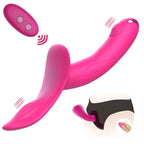 Remote Control Vibrating Strapon Dildo - Strap On Strapless Sex Toy for Women Masturbation