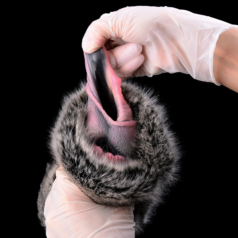 Furry Animal Pocket Pussy | Dual-Opening Fantasy Masturbation Cup with Vibrator Slot — Domlust