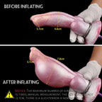 Inflatable Dog Dildo Butt Plug - Exotic Silicone Canine Anal Expander Vaginal Masturbator