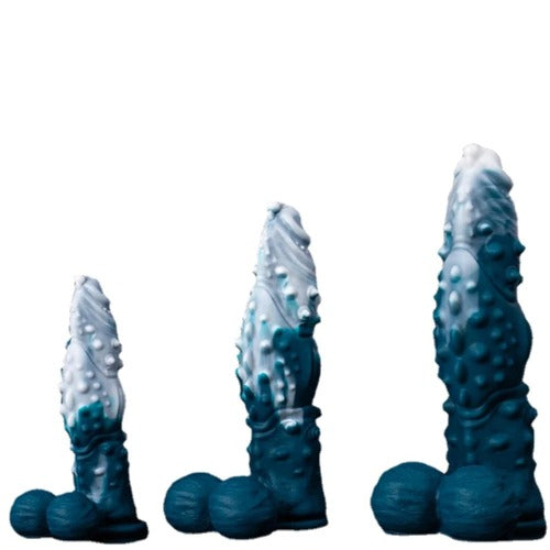 Fantasy Silicone Dragon Dildo - Exotic Spikes Textured Design with Sculpted Details
