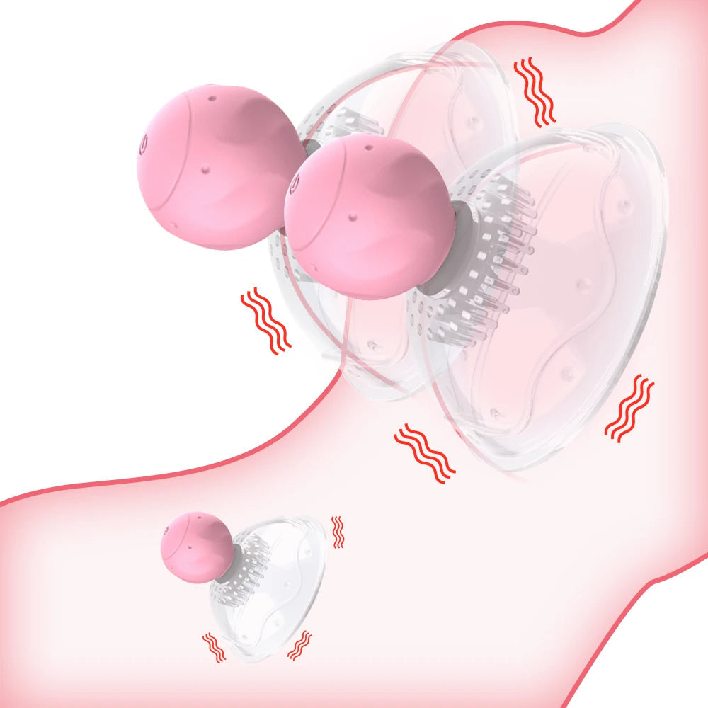 Nipple Sucker Massager - Breast Pump Rotating Clamp Stimluation Women Sex Toys Novelty Gifts