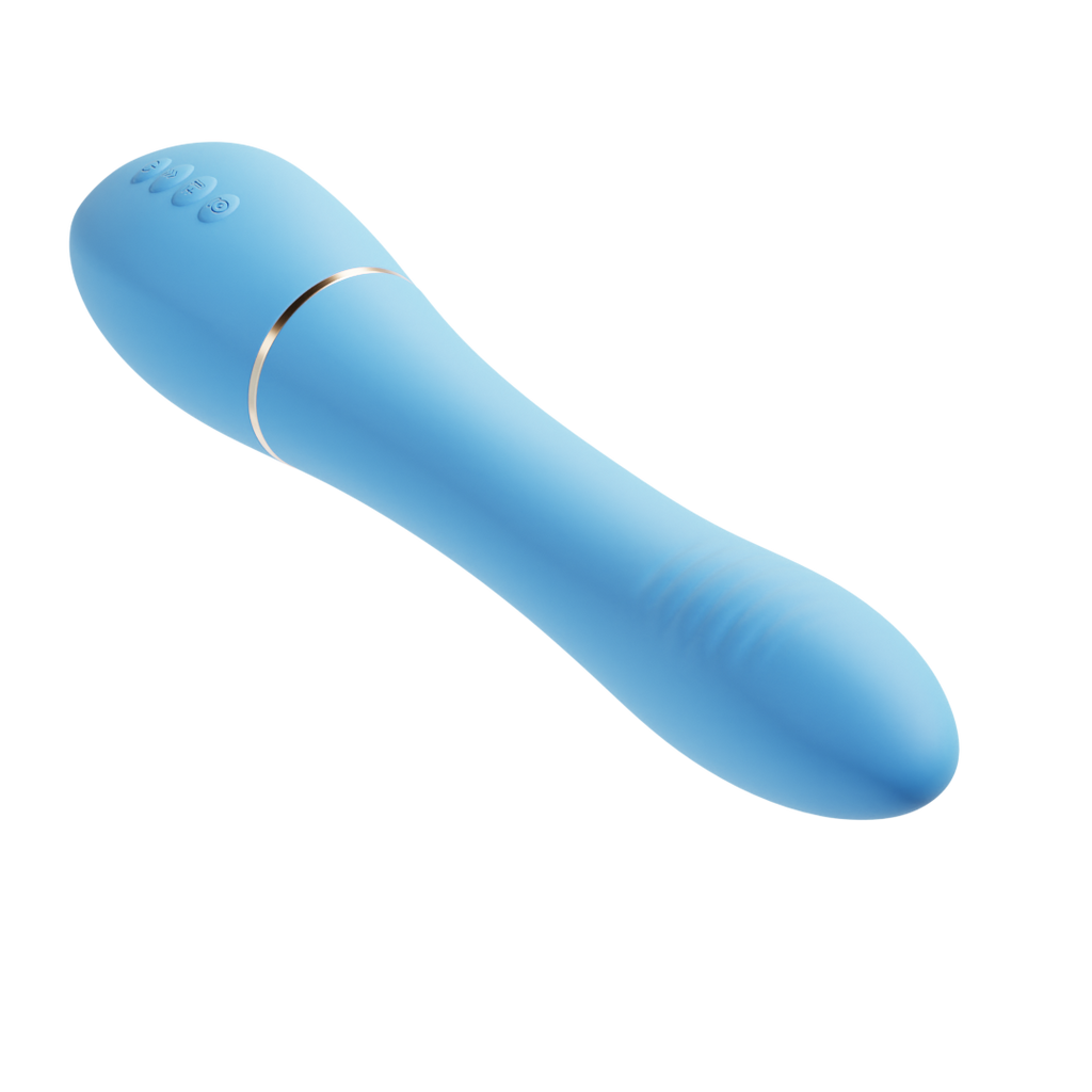 Domlust Endoscope Vibrator – App-Controlled 3-in-1 Thrusting Vibrating Live-View Camera Platinum Silicone Sex Toy