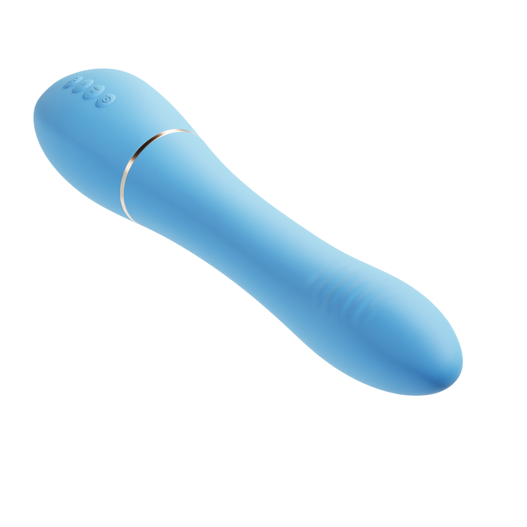 Domlust Endoscope Vibrator – App-Controlled 3-in-1 Thrusting Vibrating Live-View Camera Platinum Silicone Sex Toy
