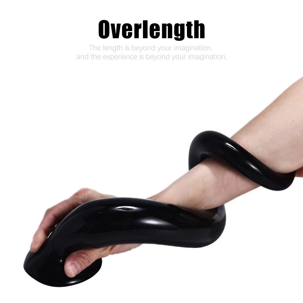Silicone Thin Anal Dildo Dilator - 20 inch Long Skinny Tail Butt Plug Sex Toys for Women