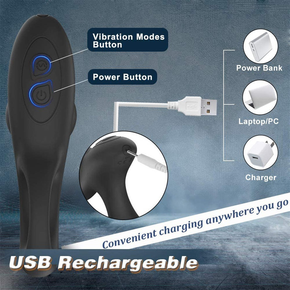 Vibrating Anal Beads Butt Plug - 8-inch Dildo Anal Plug Sex Toys for Men Women