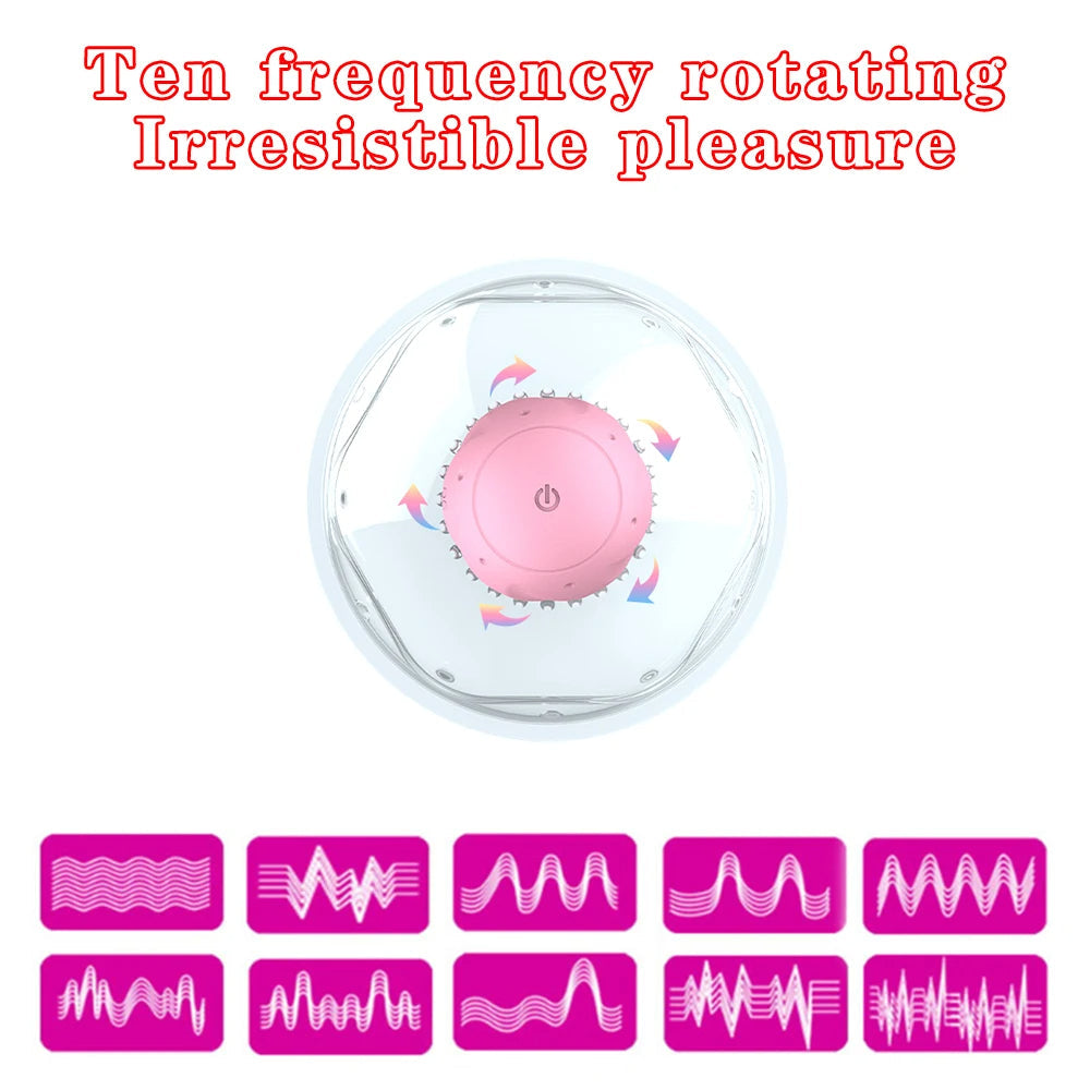 Nipple Sucker Massager - Breast Pump Rotating Clamp Stimluation Women Sex Toys Novelty Gifts