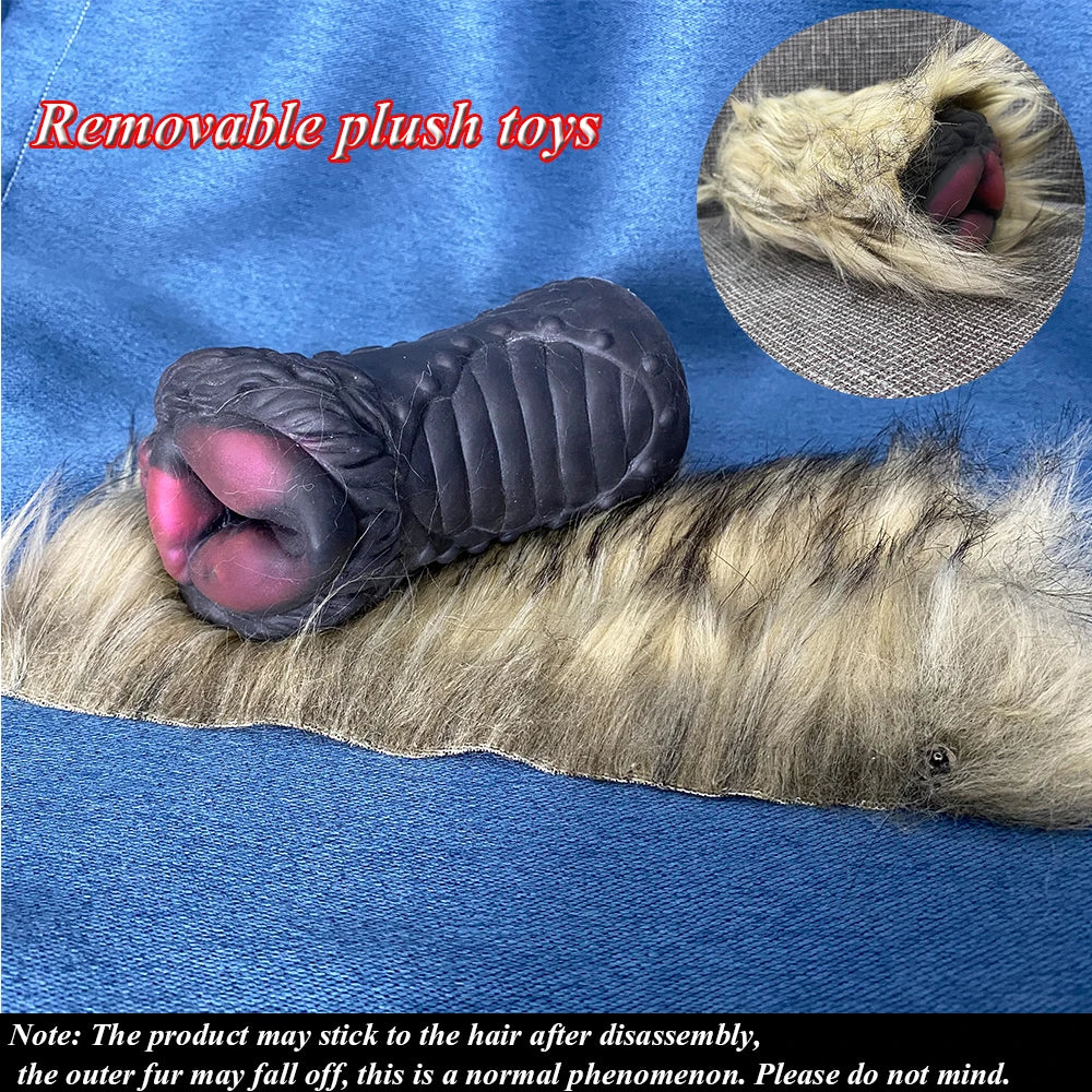 Furry Animal Pocket Pussy – Dual Vagina Silicone Male Masturbator | Domlust Fetish