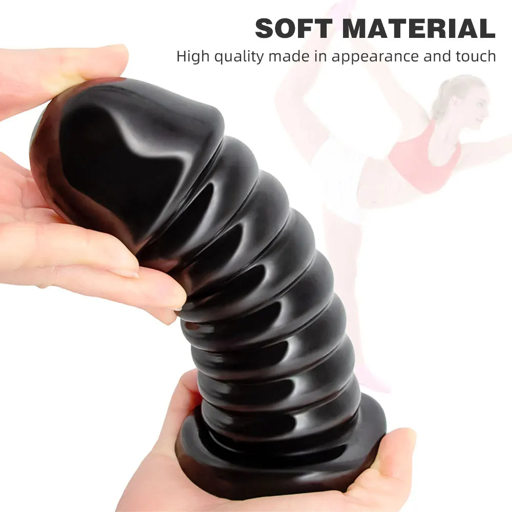 Huge Thick Anal Dildo Butt Plug - Silicone Big Threads Anal Plug Dilator Sex Toy