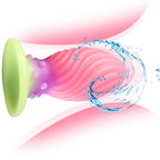 Luminous Anal Dilator Butt Plug - Pink Anal Dildo Knotted Silicone Female Sex Toys