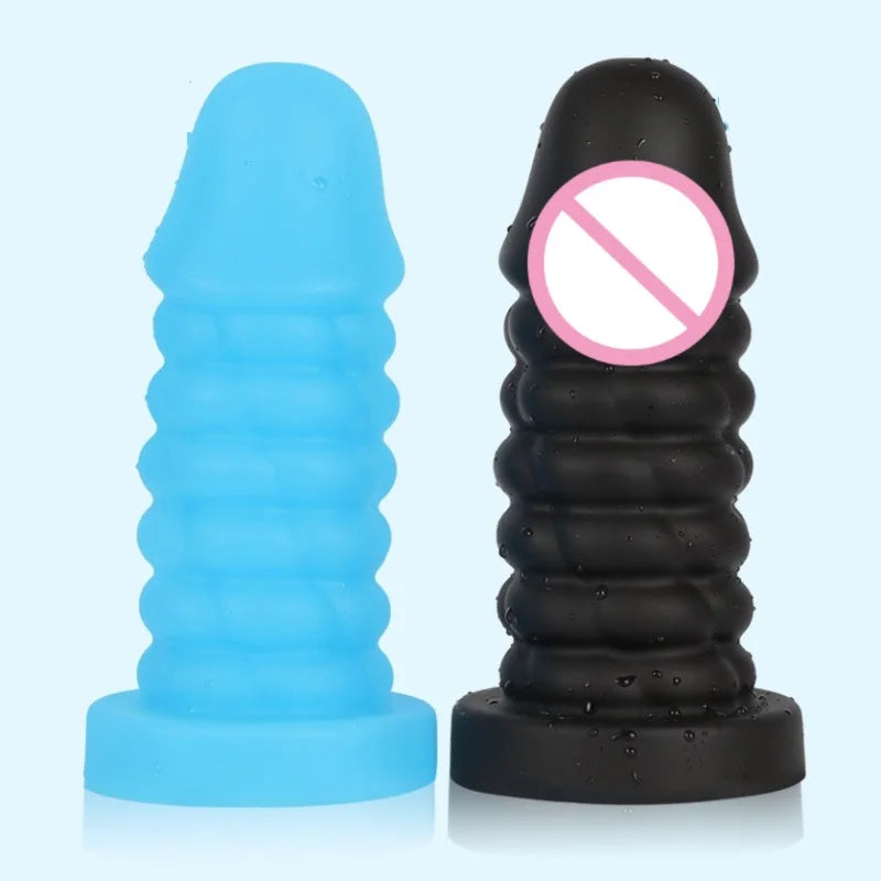 Sprial Bullet Anal Dildo Butt Plug - Silicone Vagina Prostate Massage Sex Toys for Women Men