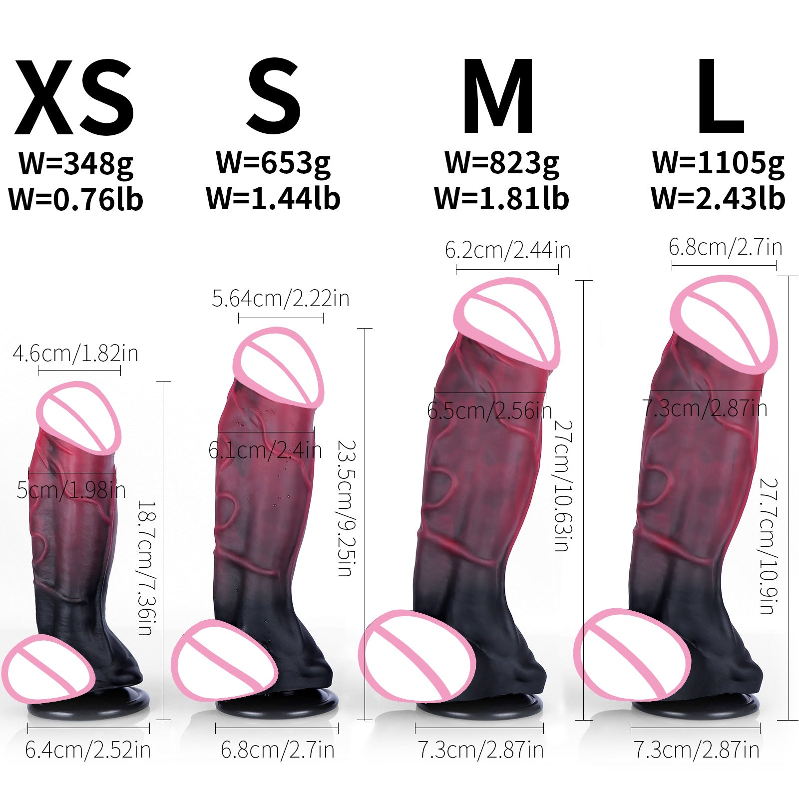 Monsterdildo Butt Plug Prostate Massager - Suction Cup Silicone Sex Toy for Men Women