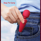 Pocket Magic Wand Vibrator - Soft Powerful Clit Nipple Stimulator Sex Toy for Women
