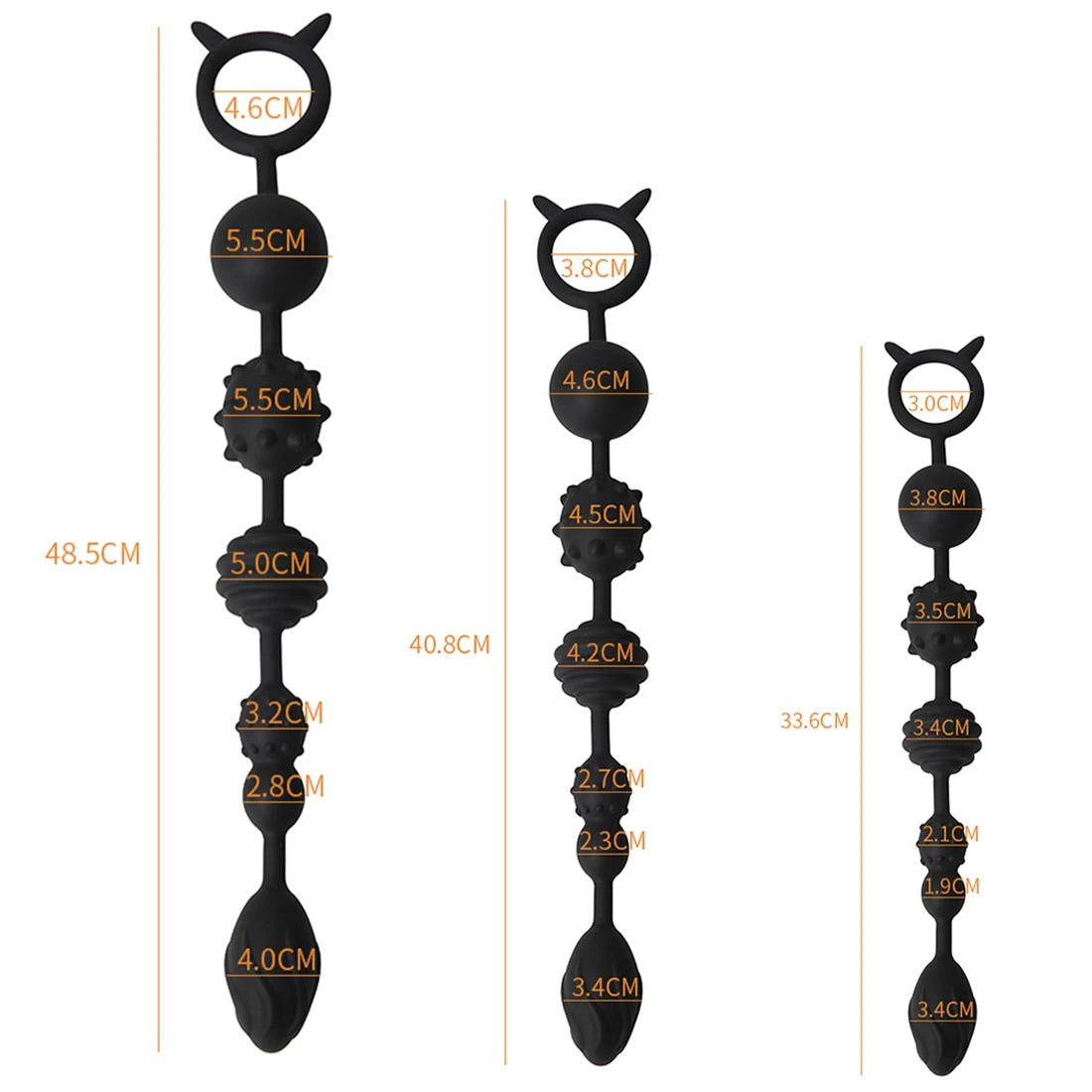 Big Anal Beads Butt Plug - Soft Silicone Knotted Dildo Anal Expansion Dilator Sex Toys