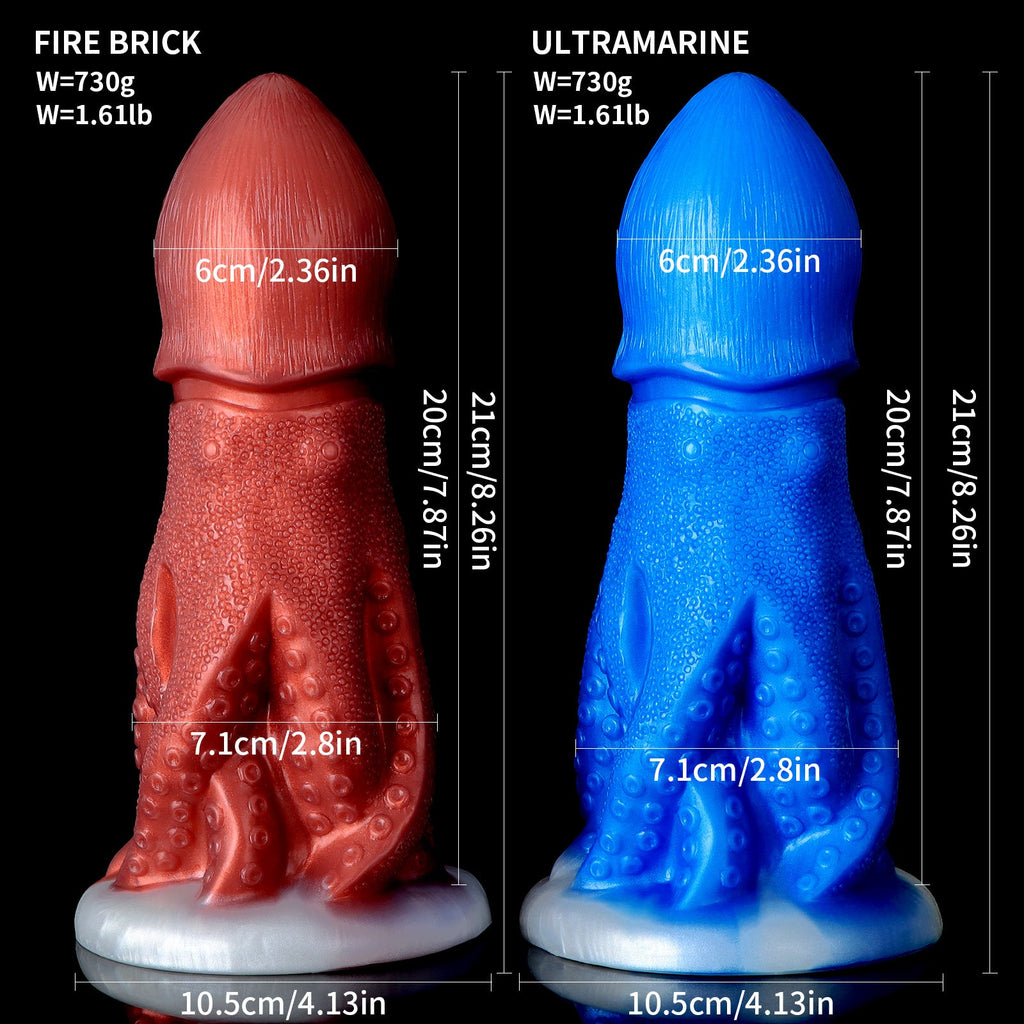 Realistic Octopus Monster Dildo Butt Plug - Big Suction Cup Silicone Alien Dildos Sex Toy