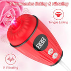 Clit Licking Stimluator Thrusting Anal Dildo Vibrator 2-in-1 Sex Toys for Women