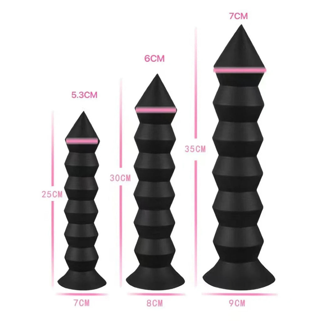 Huge Dildo Anal Plug - Big Thread Spire Shape Anal Dildos Butt Plug Sex Toys