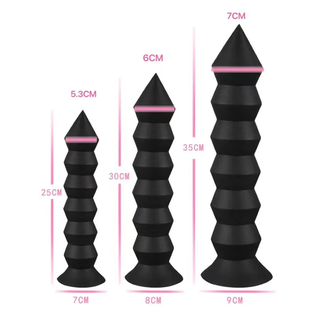Huge Dildo Anal Plug - Big Thread Spire Shape Anal Dildos Butt Plug Sex Toys