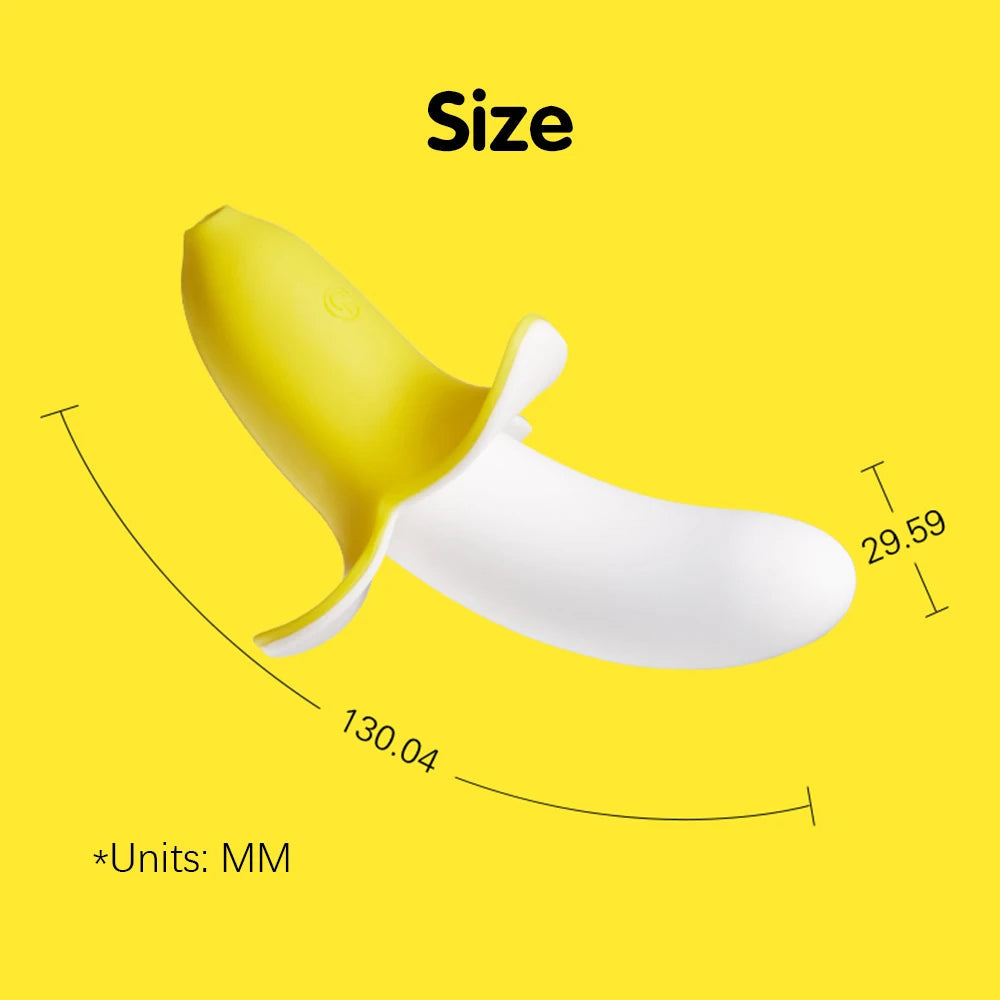 Banana Clit Clamp Tongue Vibrator - Nipple Massage G Spot Vibrating Dildo Women Gifts