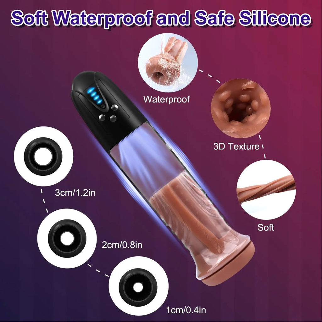 Electric Penis Pump Male Masturbator - Vaccum Sucking Pussy Masturbation Sleeve for Men