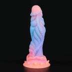 Luminous Dragon Dildo Butt Plug - Huge Monster Dildos Colourful Glowing Anal Sex Toy