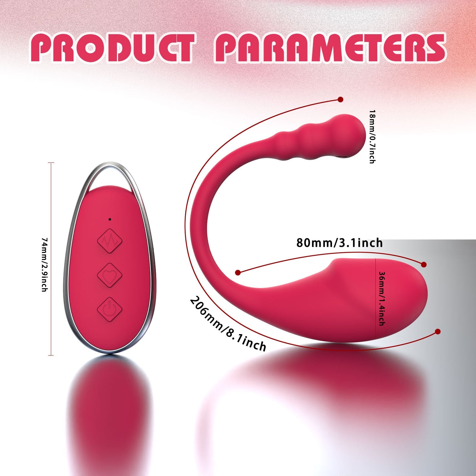 Remote Control Vibrating Panty Egg - Double End G Spot Tail Clit Vibrating Stimulator Girl Gift