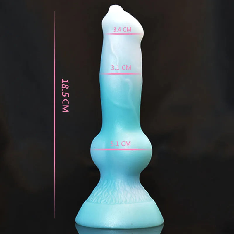 Crystal Dog Dildos Butt Plug - Exotic Small Monsterdildo Anal Sex Toys for Men Women