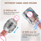 Double End Male Masturbator Penis Massager - Silicone Pocket Pussy Blowjob Milk