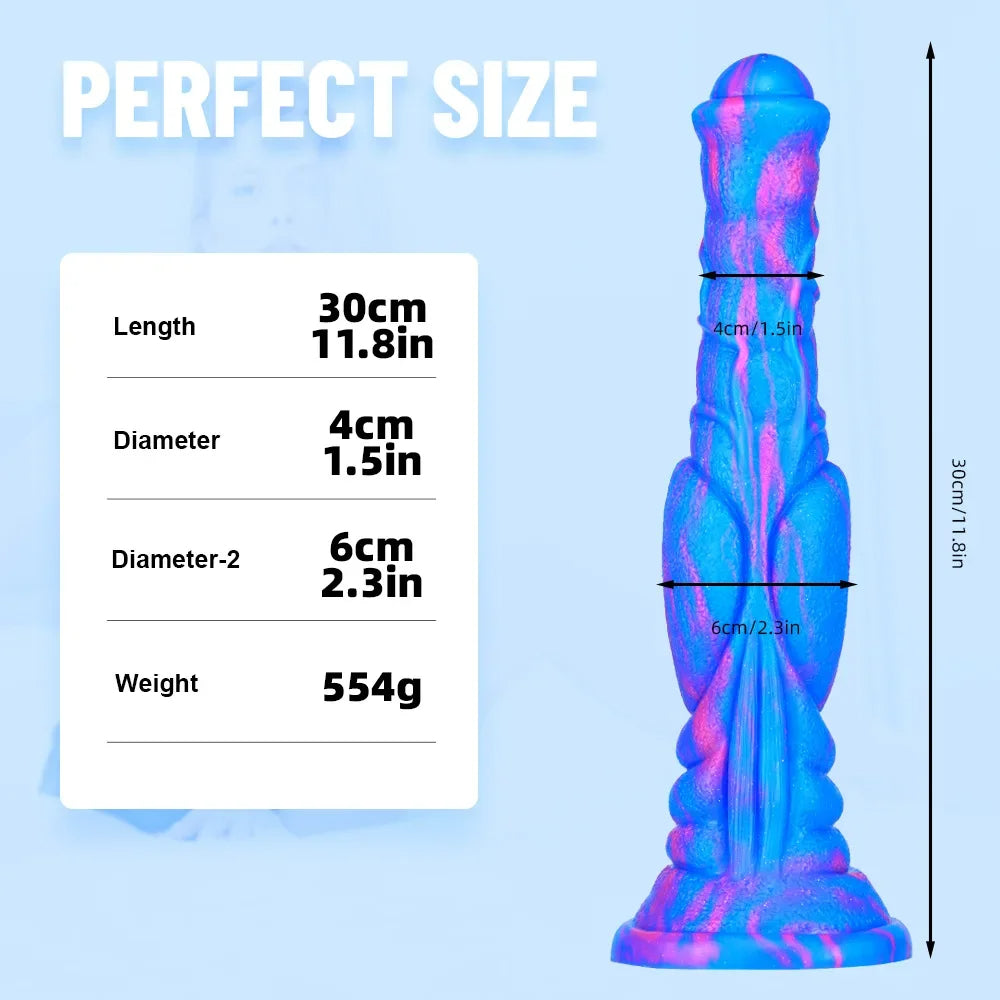12 inch Knotted Dildo Butt Plug - Fantasy Sex with Animal Women Masturbation Anal Sex Toy