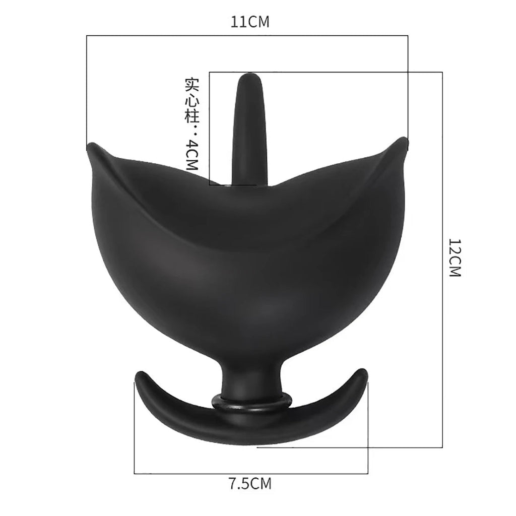 Soft Silicone Inflatable Anal Plug - Flower Pump Butt Plug Dilator for Enhanced Pleasure