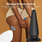 Remote Control Vibrating Butt Plug - Tapered Vaginal Anal Stimulator Prostate Massager