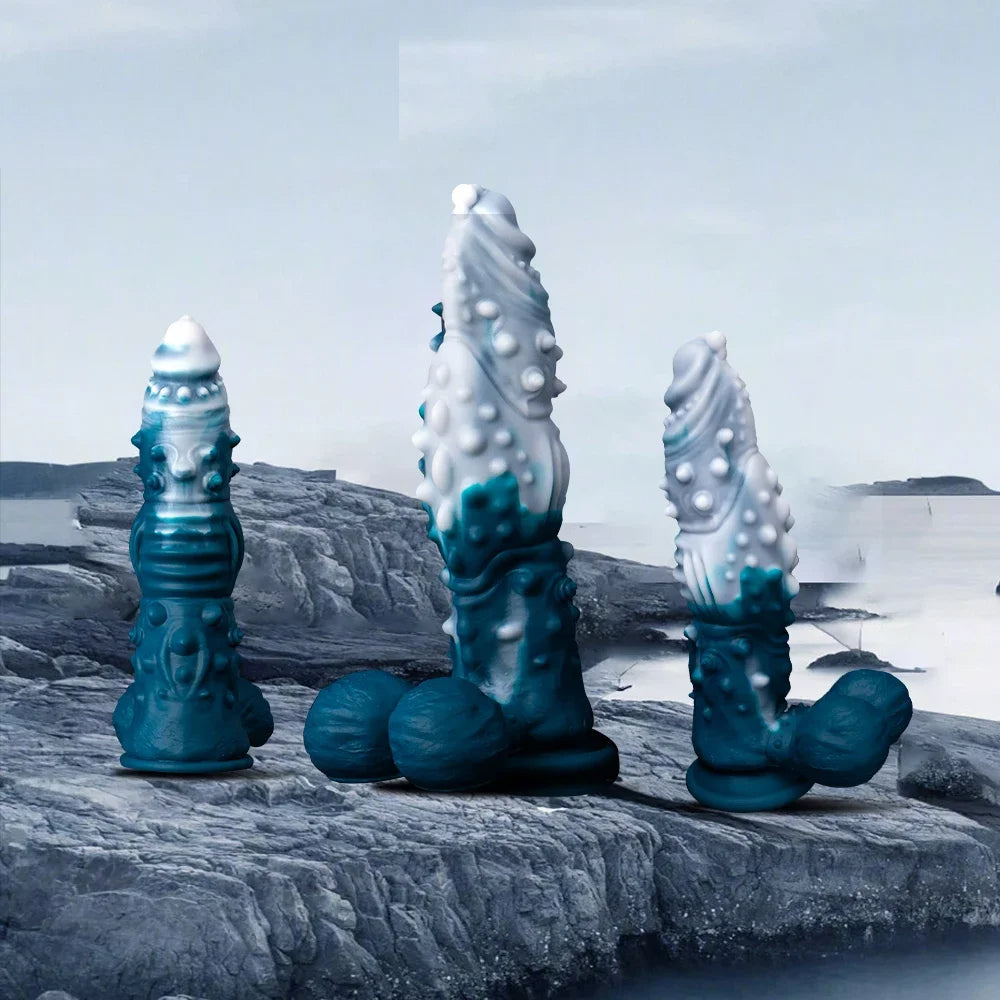 Fantasy Silicone Dragon Dildo - Exotic Spikes Textured Design with Sculpted Details