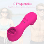 Rose Red Clit Sucking Vibrator - Tongue Licking Oral Sex Toys for Women Clitoral Stimulator