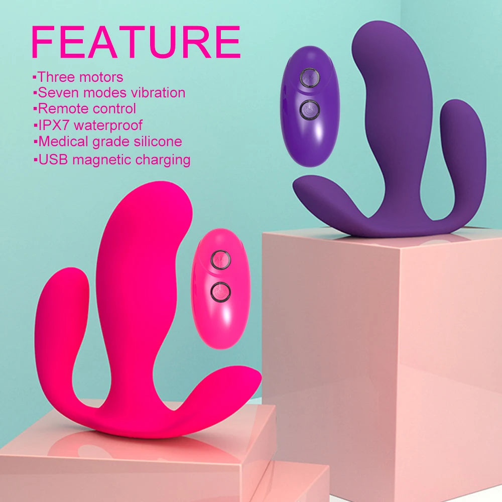 Remote Control Vibrating Panties Female Sex Toys - Wearable Double End Dildo Vibrator