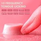 Pink Tongue Vibrator Clit Clamps - Clitoral Licking Nipple Stimulator Sex Toy for Women