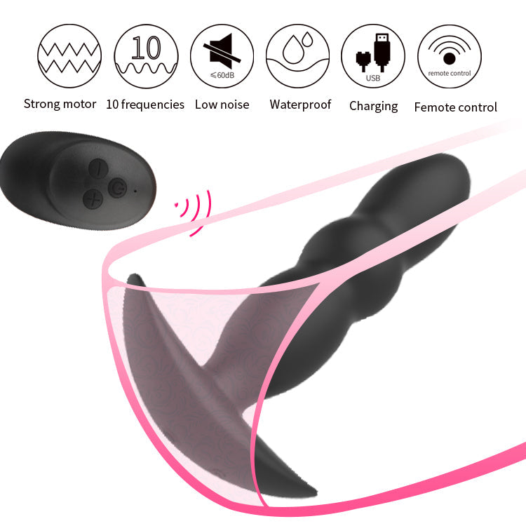 Remote Controlled Thrusting Dildo Butt Plug - Vibrating Anal Plug for Men Women