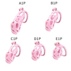 3D Printed Male Chastity Cage with Lock & 5 Rings – Resin Virginity Device for Men