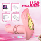 Remote Control Panty Thrusting Vibrator - G Spot Clit Stimulator Vibrating Anal Plug